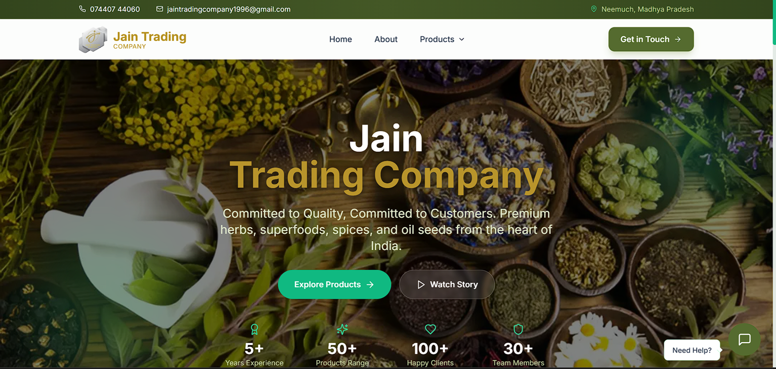 Jain Trading Company Website